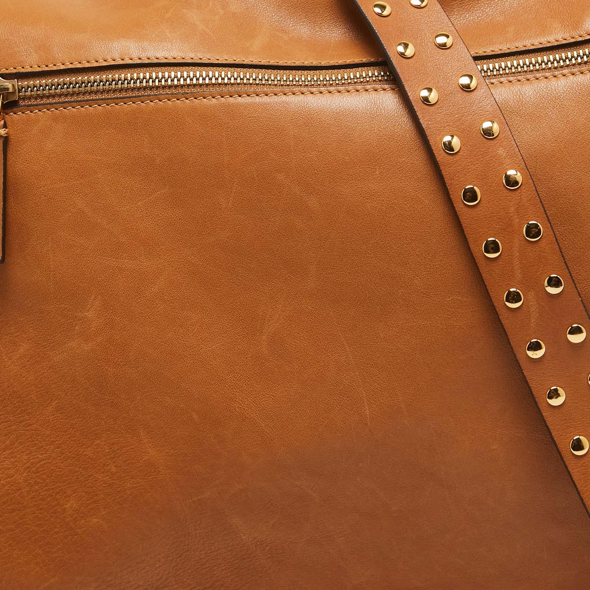 Marni Tan Leather Studs Around Messenger Bag 3