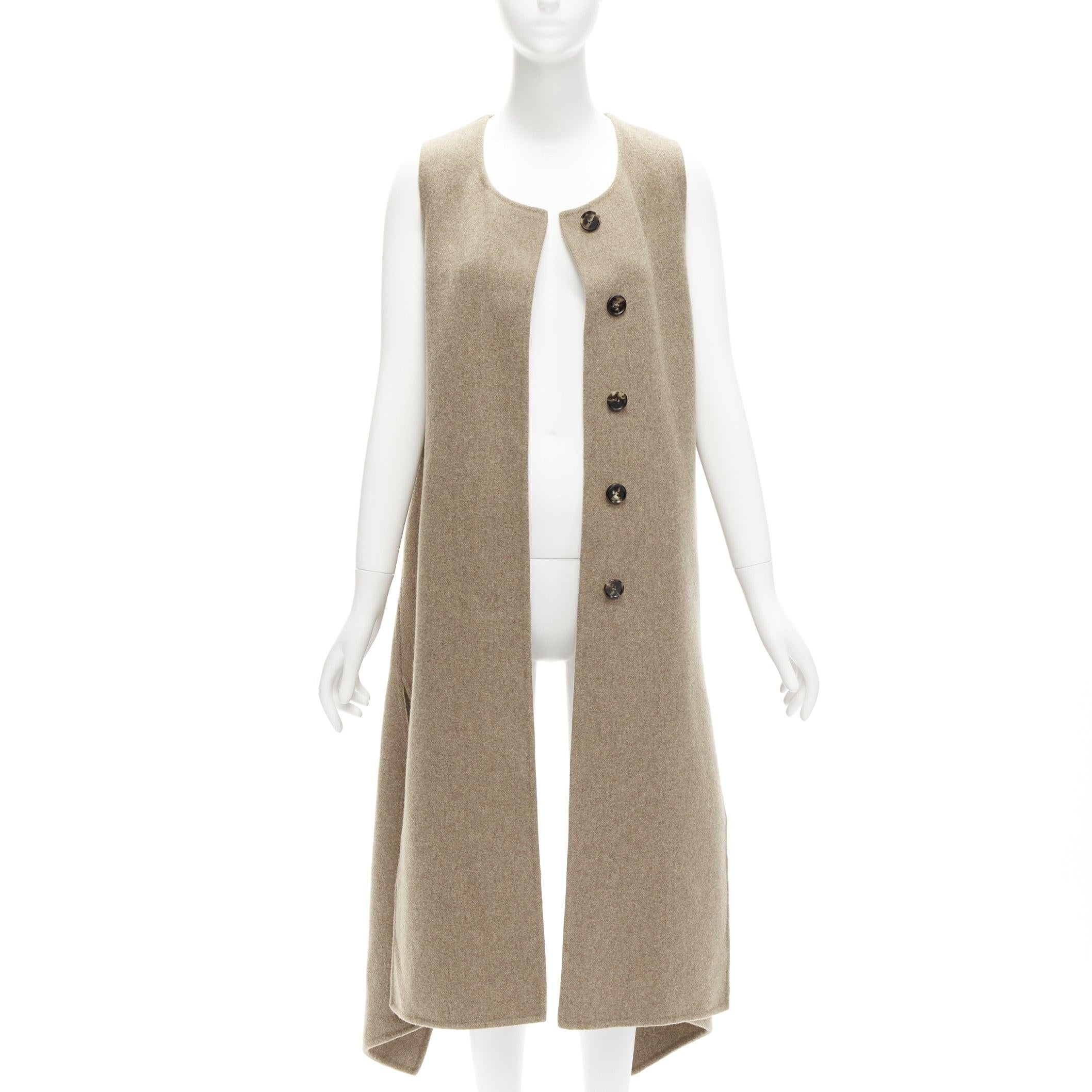 MARNI taupe brown virgin wool blend high low hem vest coat IT36 XS
Reference: CELG/A00248
Brand: Marni
Material: Virgin Wool, Blend
Color: Brown
Pattern: Solid
Closure: Button
Extra Details: Hidden buttons. Reverse high low hem.
Made in: