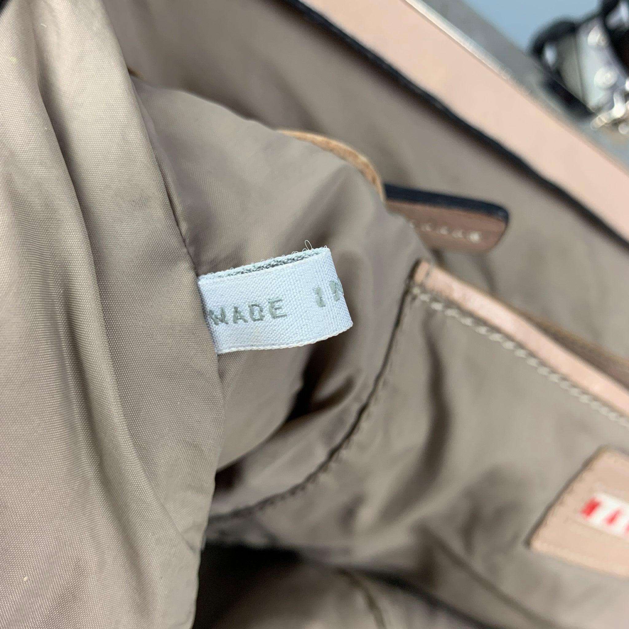 MARNI Taupe Leather Side Flaps Shoulder Bag For Sale 4
