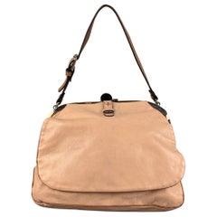 MARNI Taupe Leather Side Flaps Shoulder Bag