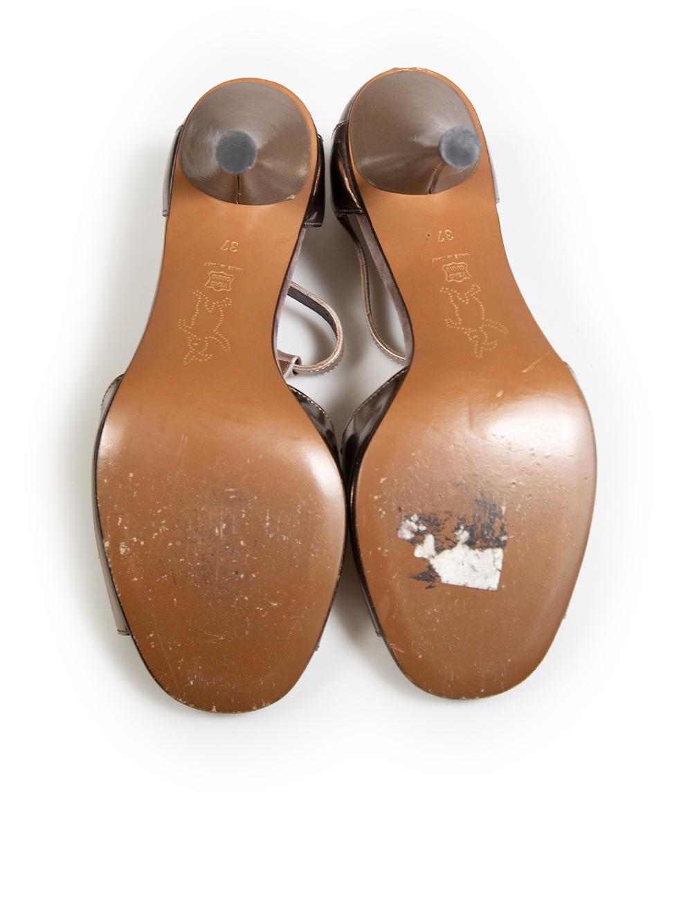 Marni - Sandales taupe à bride en T - Taille IT 37 Bon état - En vente à London, GB