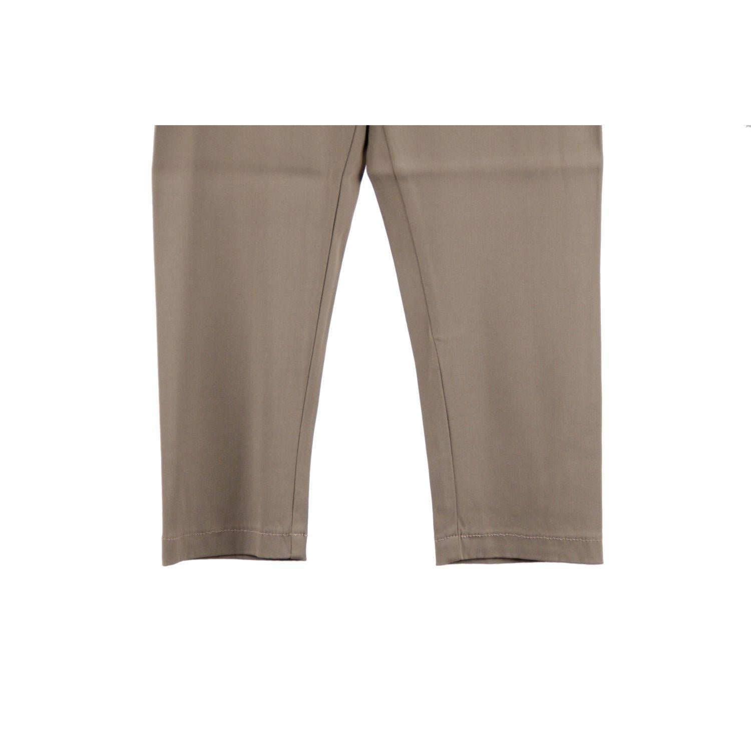 Marni Taupe Stretch Jersey Cropped Leggings Pants Size 42 In Good Condition In Rome, Rome