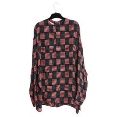 Marni Top Oversize Soie FR36 African Green Oversized Silk Crepe Blouse UK8 US6