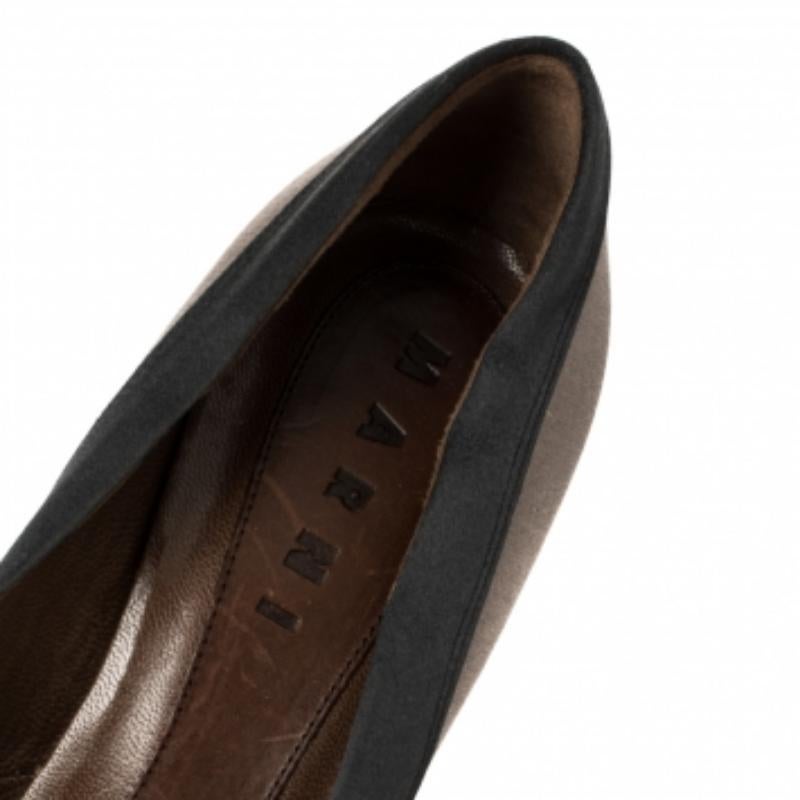Marni Tri Color Satin Platform Pumps Size 38 For Sale 1