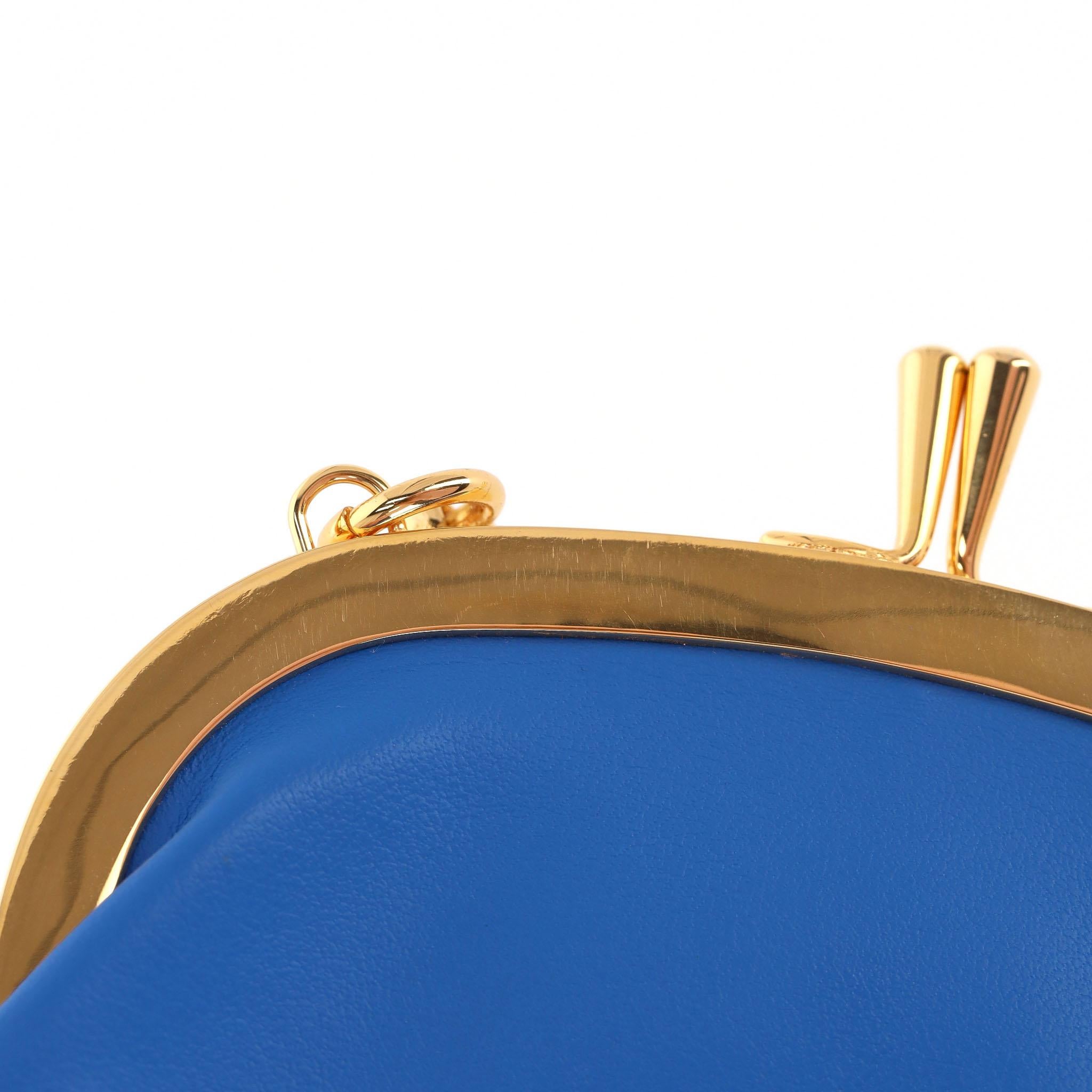 Marni Two-Tone Leather Phone Pouch/Bag On A Chain For Sale 6