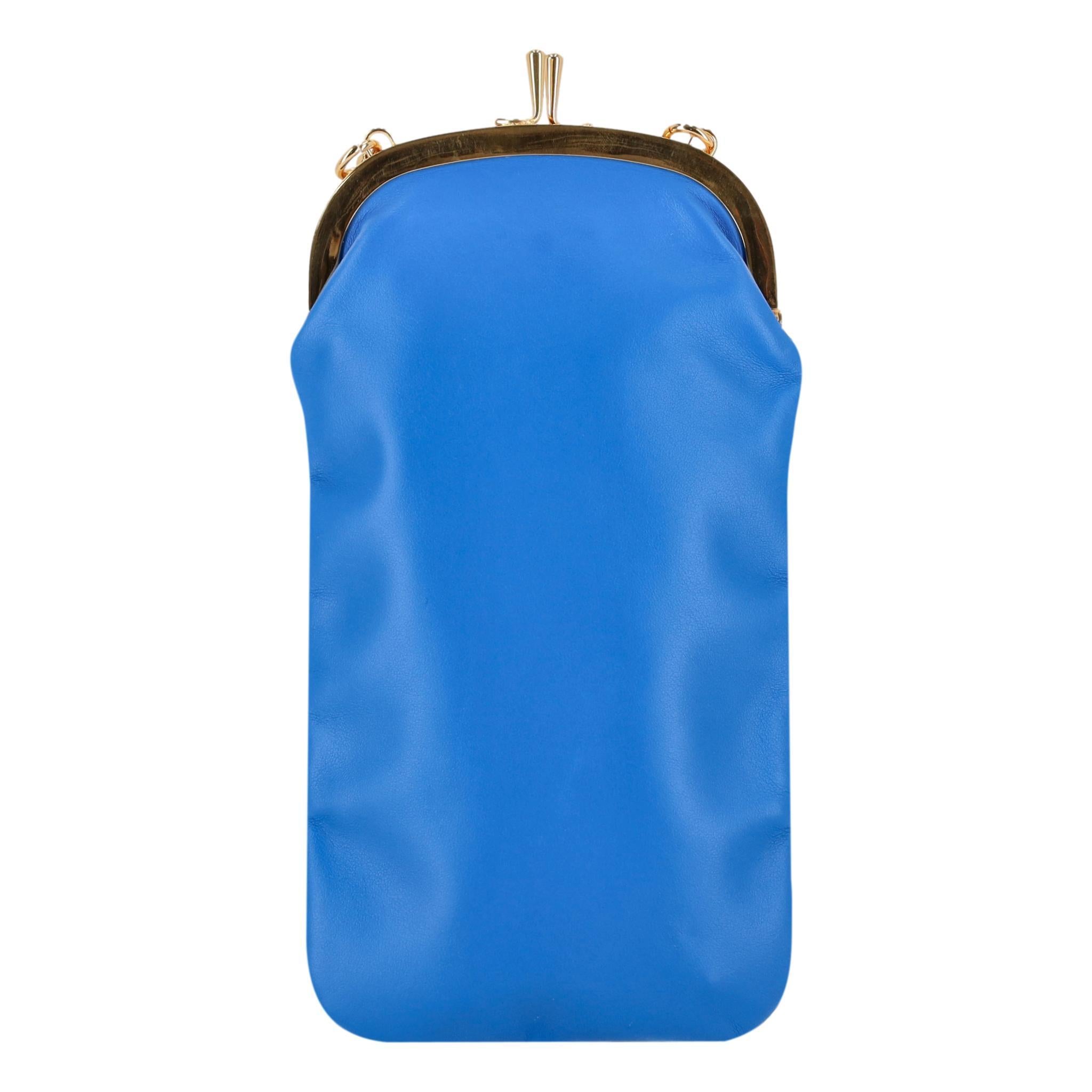 Marni Two-Tone Leather Phone Pouch/Bag On A Chain For Sale 1