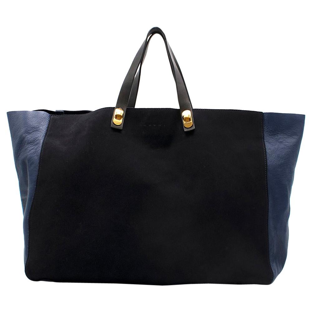 Marni Two-tone Suede and Leather Shopper 