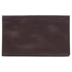 Marni Vintage brown leather 2000s maxi folding pochette