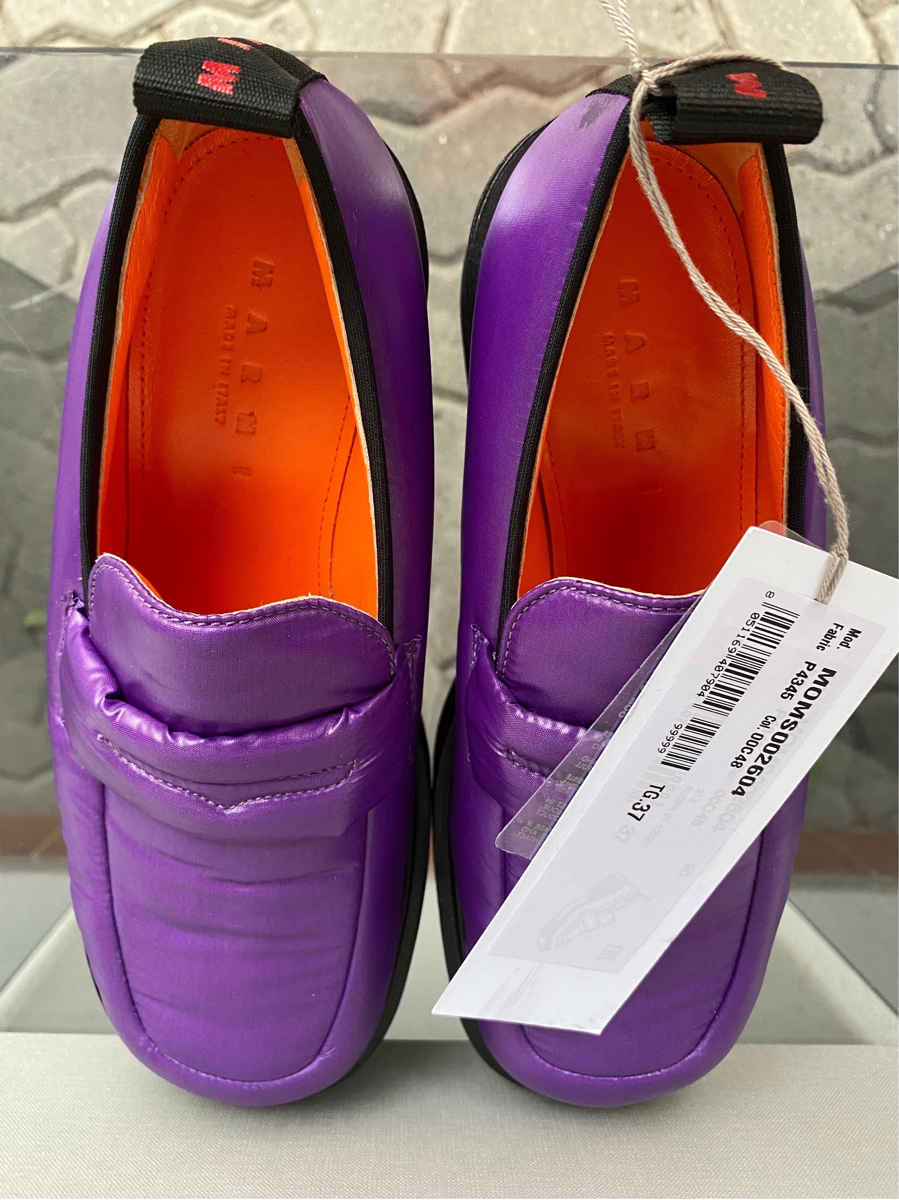 Marni Violet fabric Loafers  1