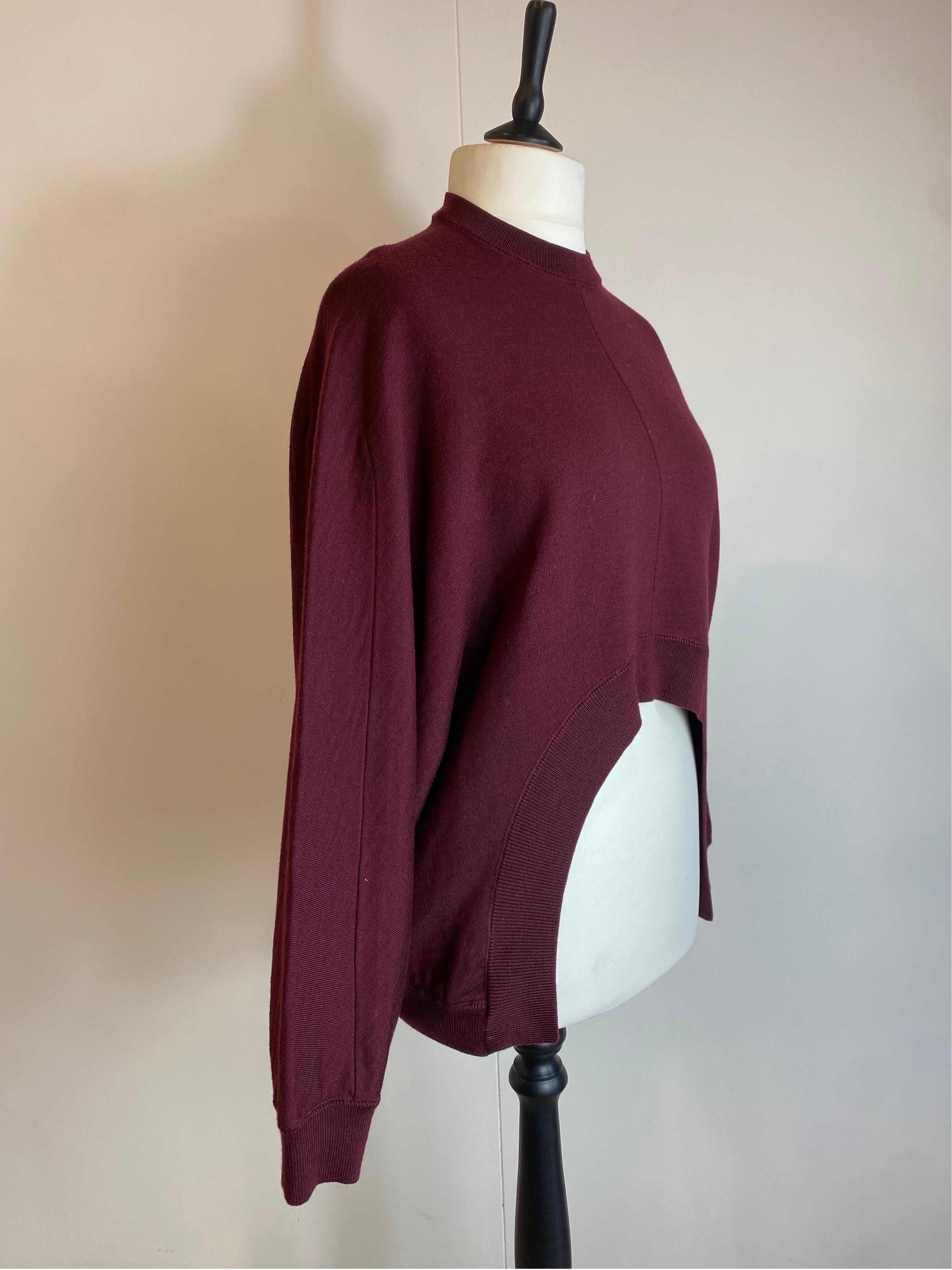 Women's or Men's Marni Virgin wool Bordeaux sweatshirt