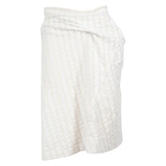 Marni, jupe longue longueur genou à motif abstrait blanc, taille S