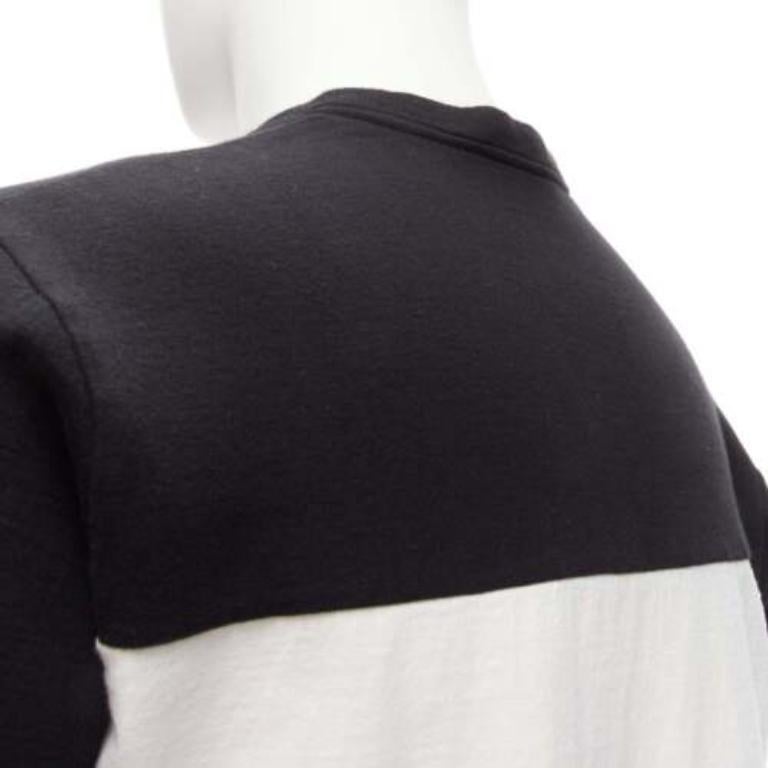 MARNI weiß schwarz Baumwolle abstrakter Portraitdruck Colorblock Boxy Top  IT48 M im Angebot 2