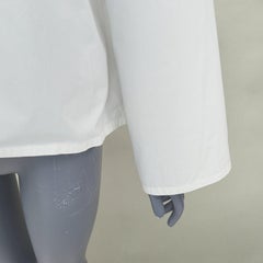 MARNI white cotton crew neck wide boxy bell sleeve blouse top IT40 S