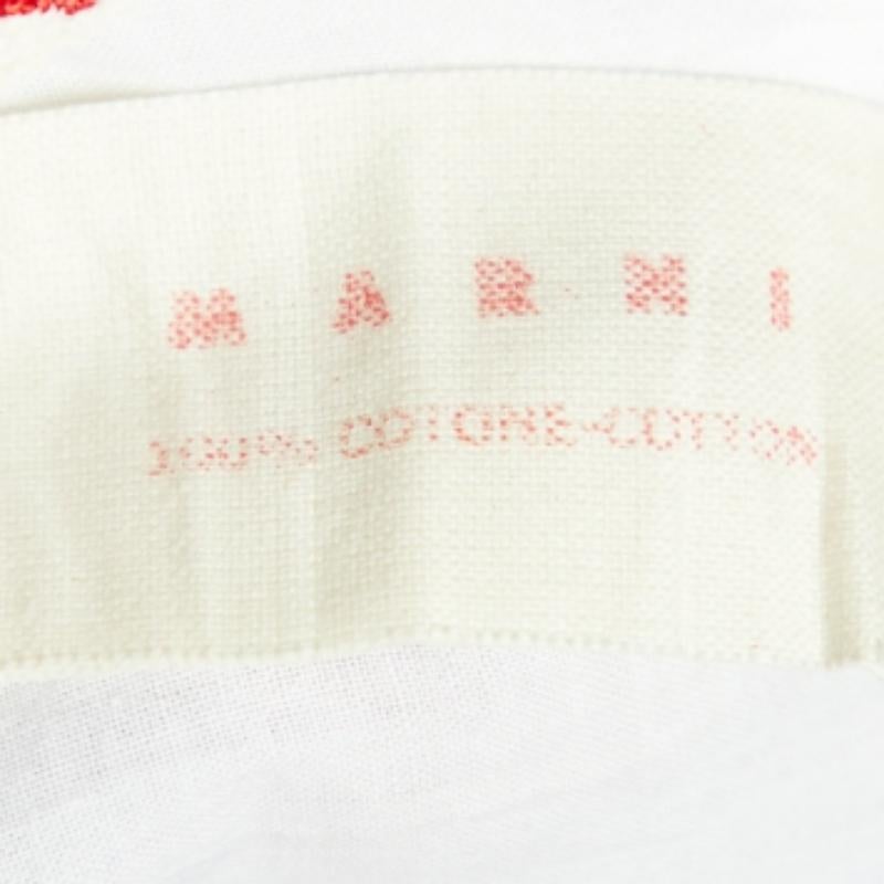 Marni Weißes ärmelloses Top aus Baumwolle M (Grau) im Angebot
