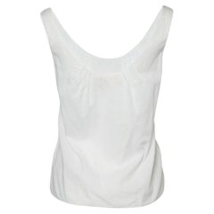 Marni Top blanco de algodón sin mangas M