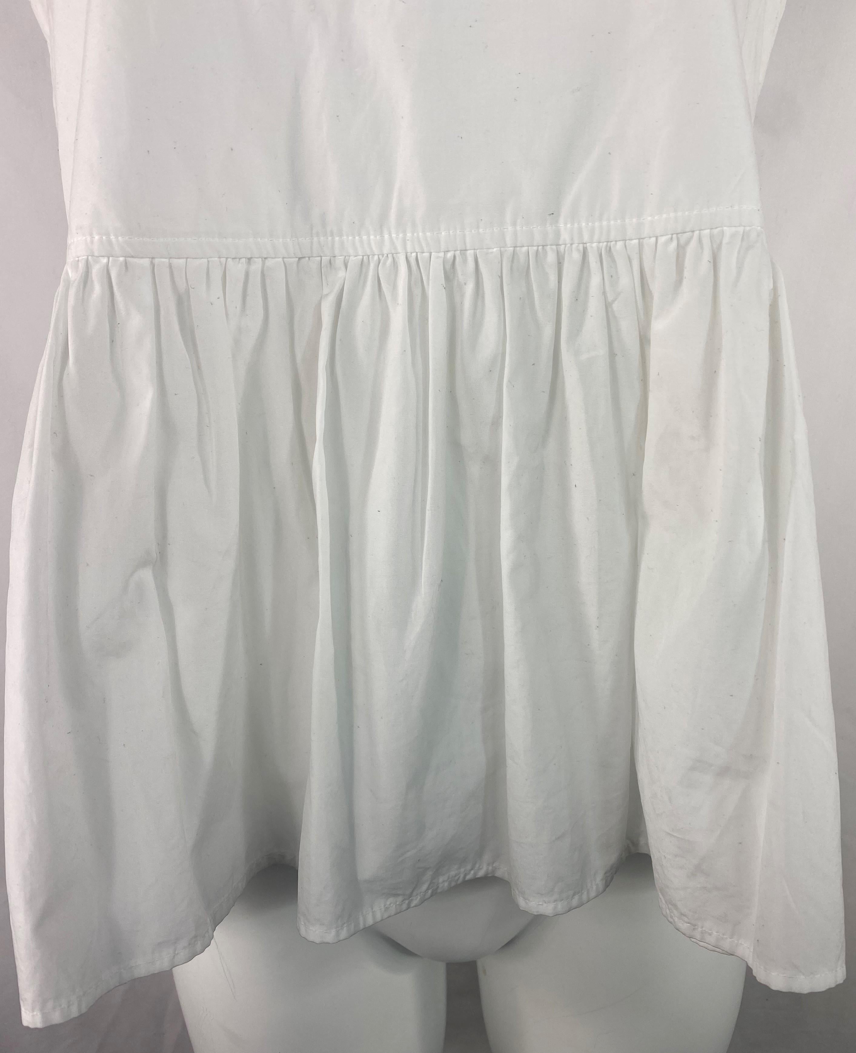 MARNI  Weißes Oberteil aus weißer Baumwolle, Größe 40 (Grau) im Angebot