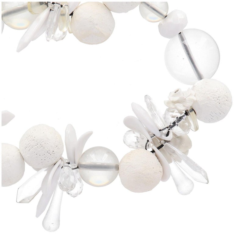 Marni white Flowers Necklace at 1stDibs white flower necklace