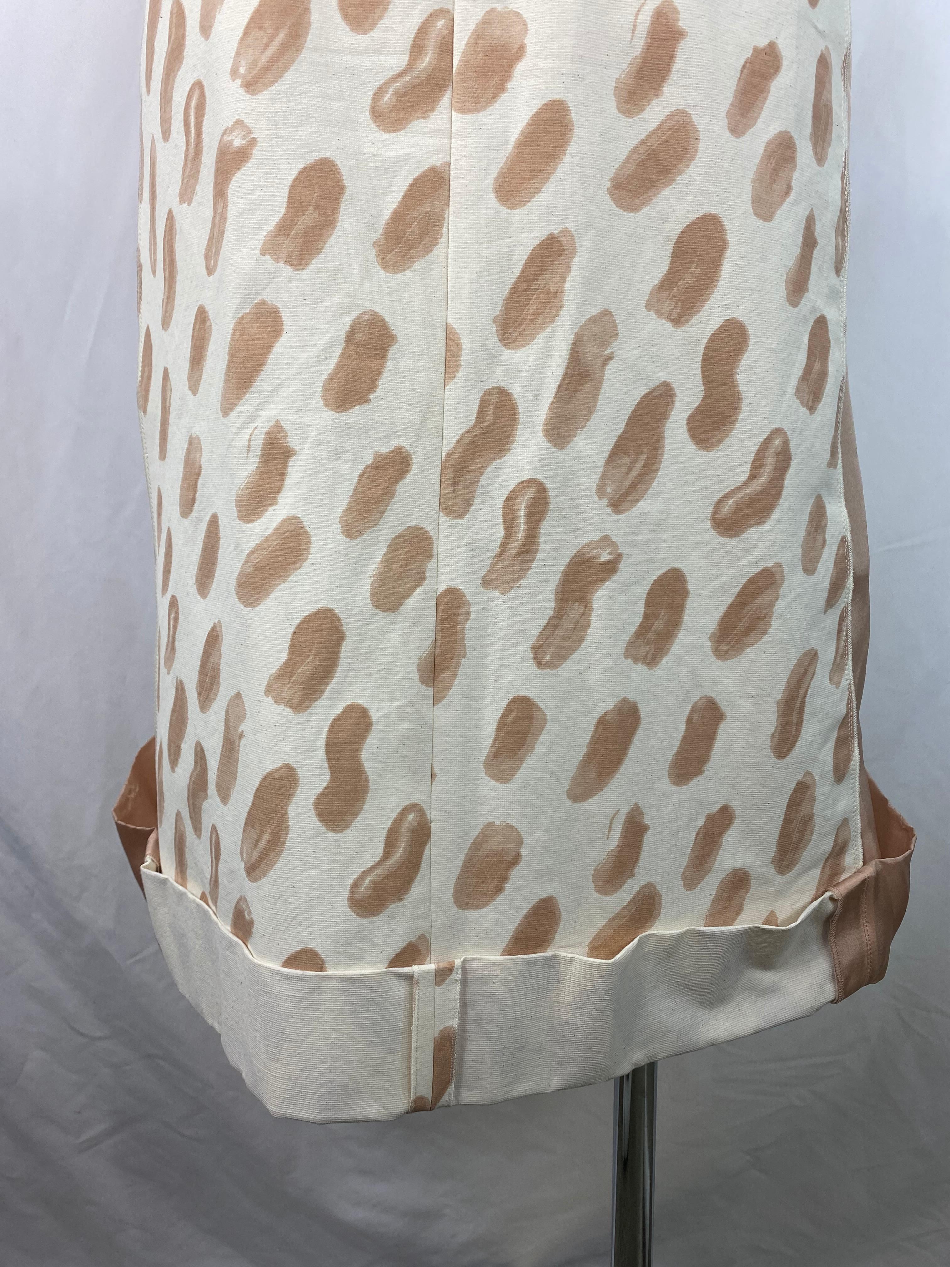 Brown Marni White Midi Dress, Size 40 For Sale