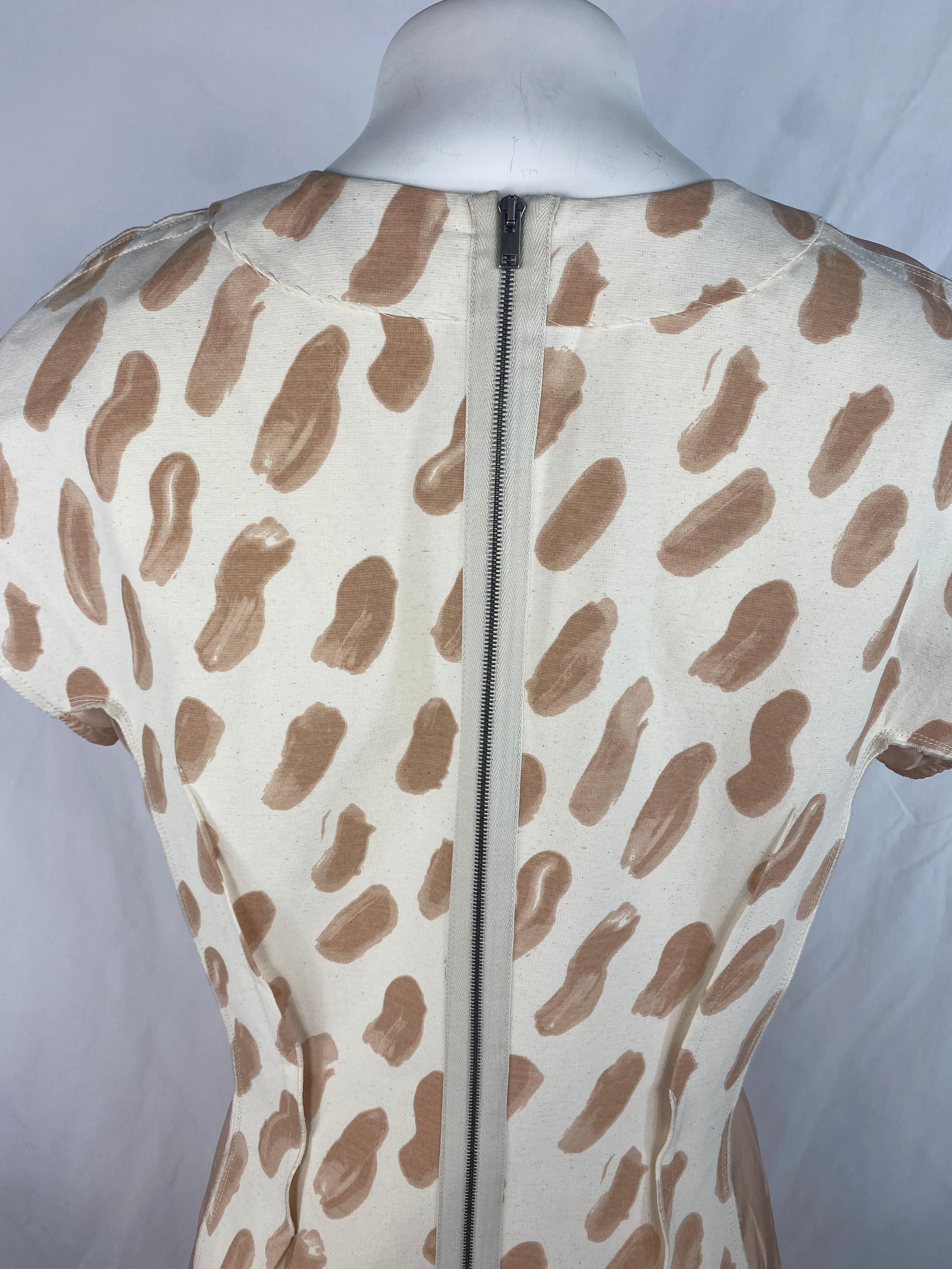 Marni White Midi Dress, Size 40 In Excellent Condition For Sale In Beverly Hills, CA