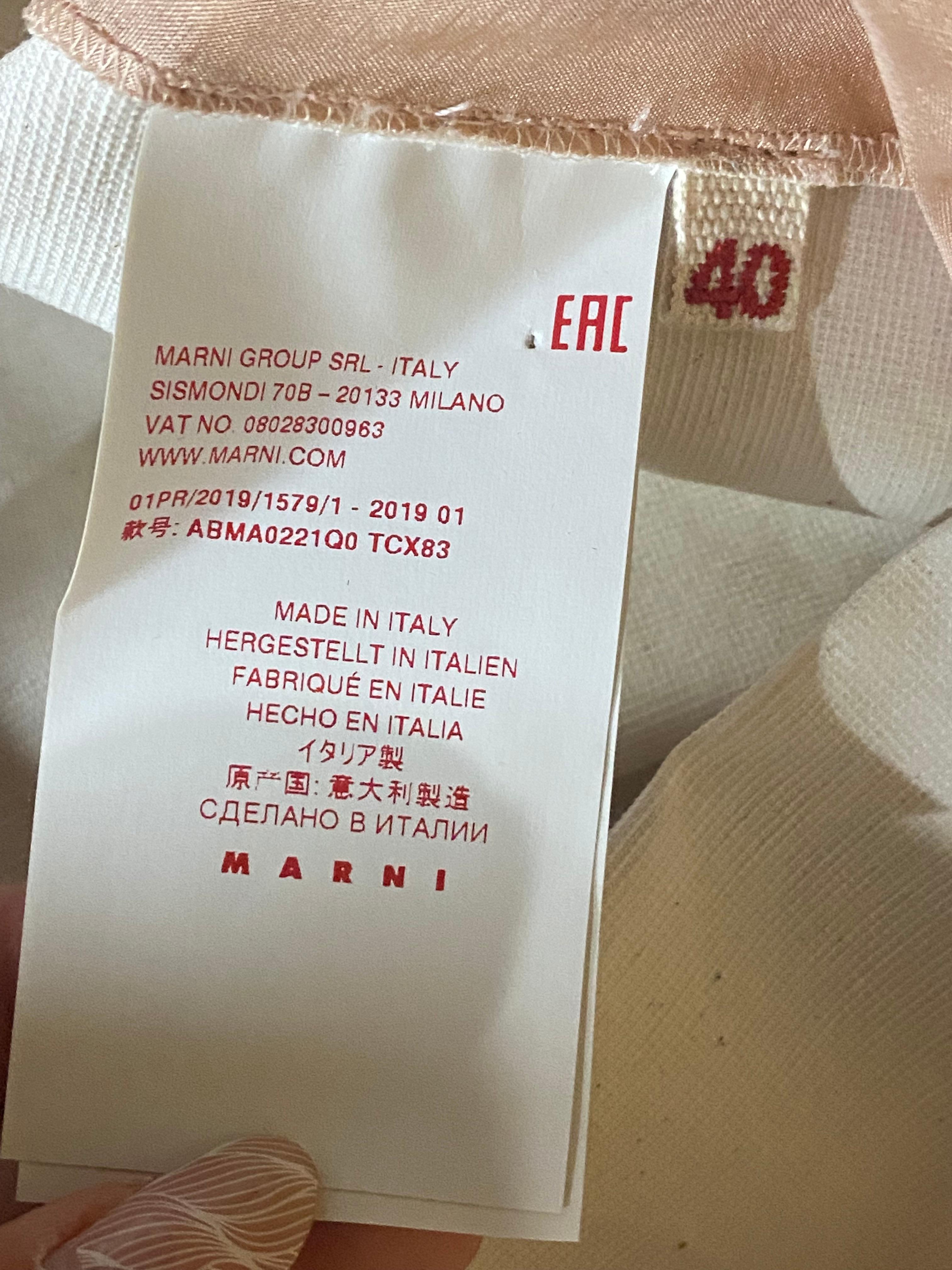 Marni White Midi Dress, Size 40 For Sale 1