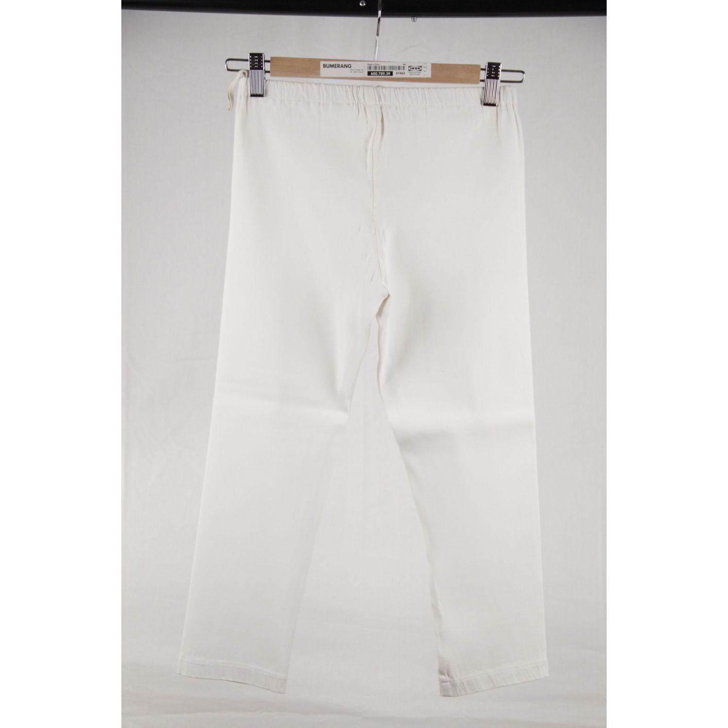 Marni White Stretch Jersey Copeed Leggings Pants Size 42 In Good Condition In Rome, Rome