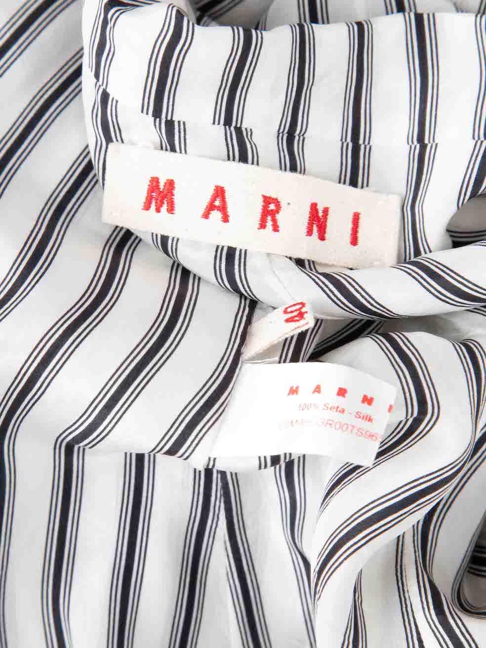Women's Marni White Stripe Pattern Jacket Size S For Sale