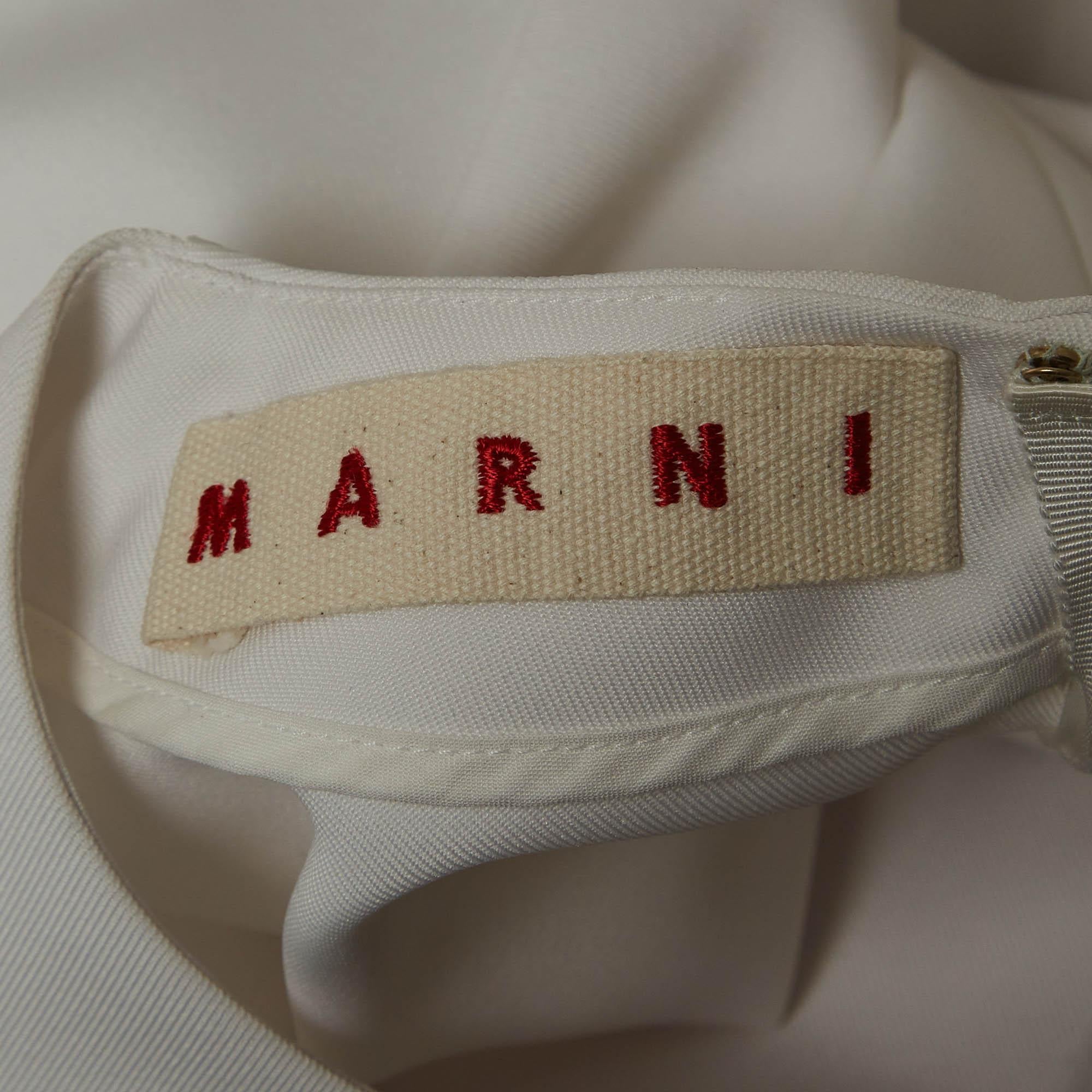 Marni Top péplum en sergé blanc M Pour femmes en vente