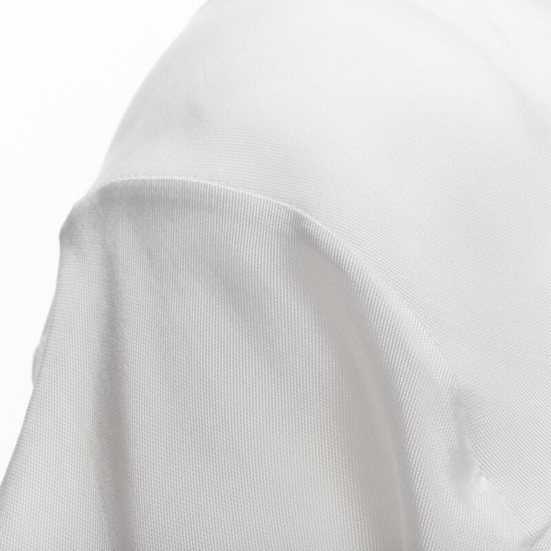 MARNI white viscose cowl neck curved seam slit pocket top IT38 XS For Sale 5