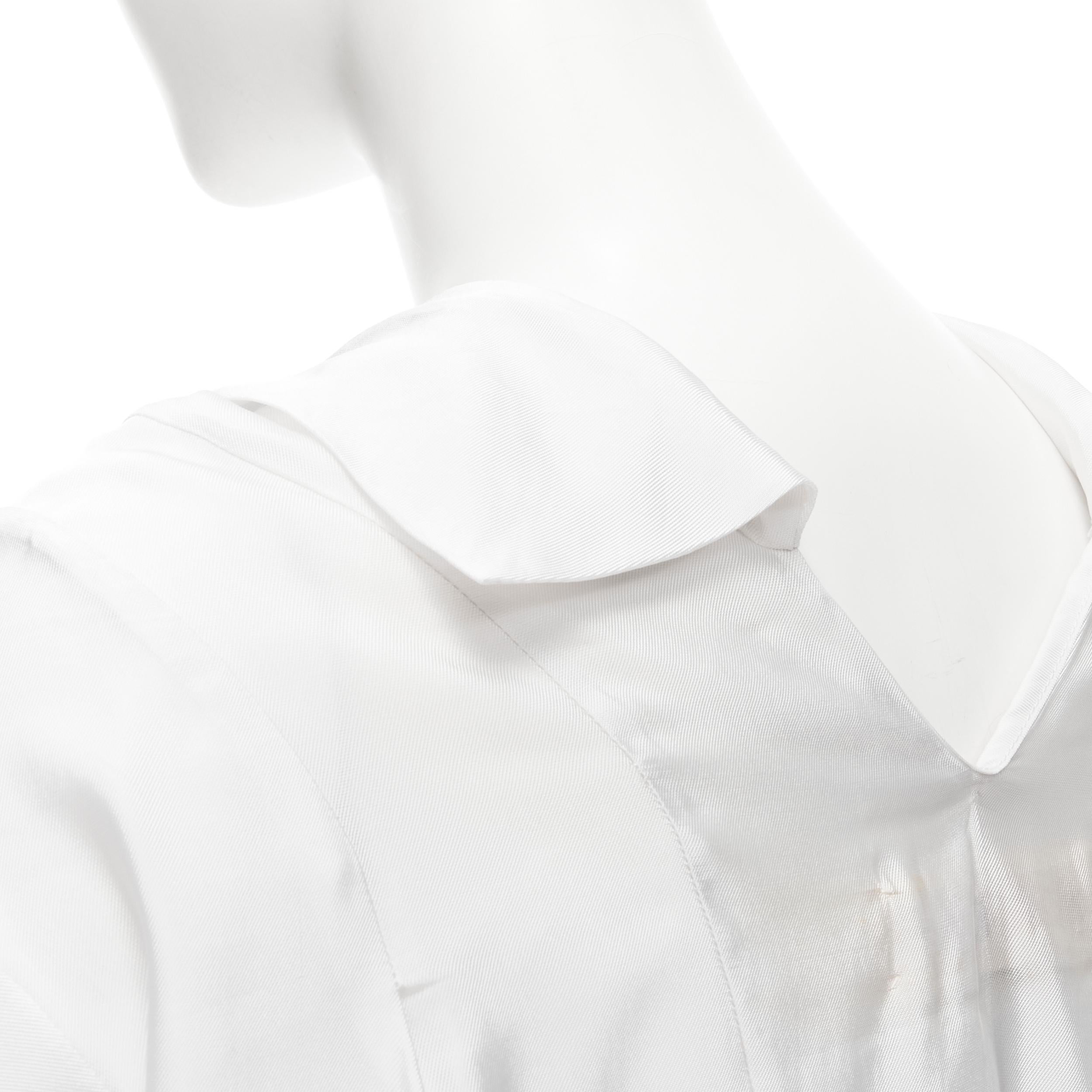 MARNI white viscose cowl neck curved seam slit pocket top IT38 XS 
Reference: CELG/A00136 
Brand: Marni 
Material: Viscose 
Color: White 
Pattern: Solid 
Extra Detail: Slit front pockets. 
Made in: Italy 

CONDITION: 
Condition: Good, this item was