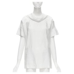 MARNI weißes Viskose-Kutthals-Top mit geschwungenem Saum und geschlitzten Taschen IT38 XS