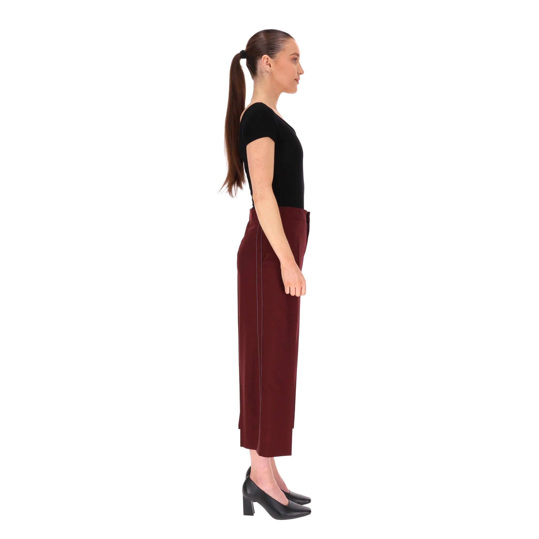 Black Marni Wide-Leg Cropped Wool Trousers