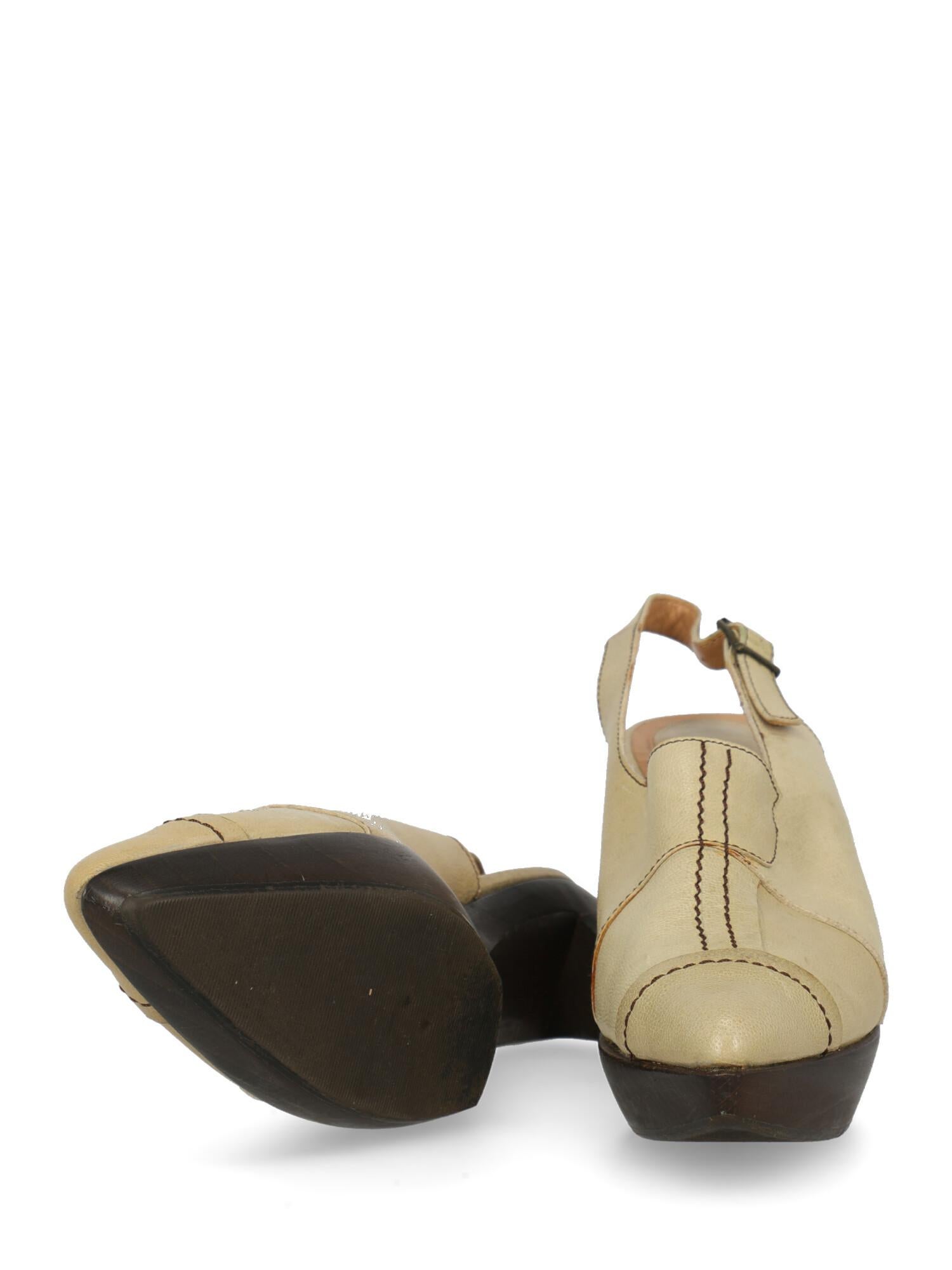 Marni Woman Mules Beige Leather IT 40 For Sale 1