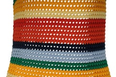 Marni Frauen Gestricktes Gestreiftes Minikleid Größe IT 44 Orange Gestrickt Baumwolle Rot Orange