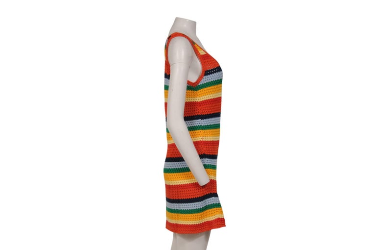 marni crochet dress Marni Striped Crochet A-line Dress