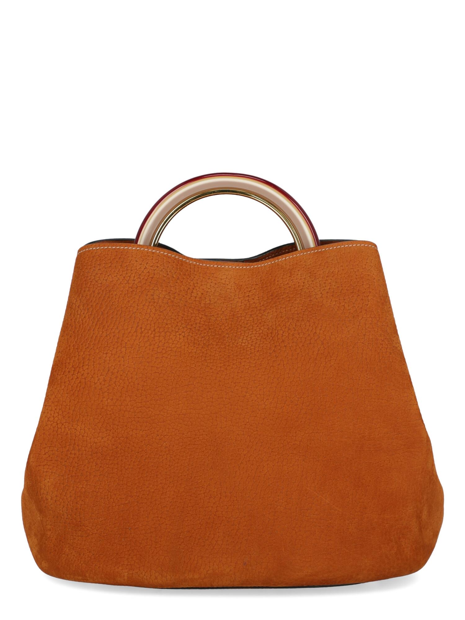 Marni Women Handbags Orange Leather  In Good Condition For Sale In Milan, IT