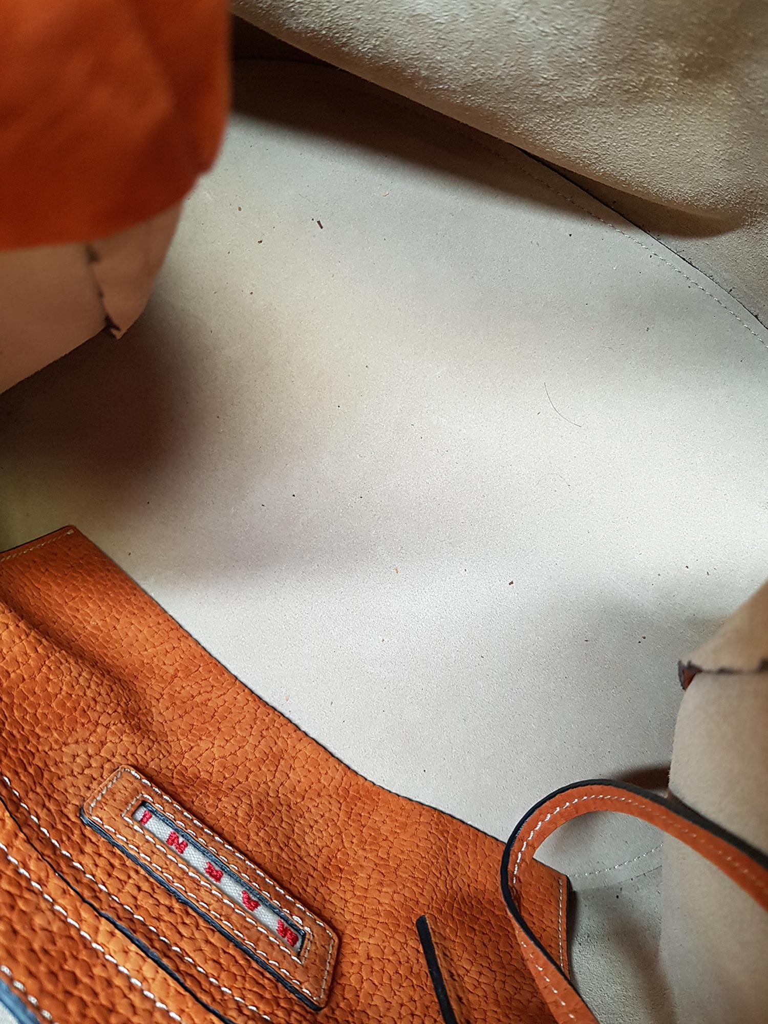 Marni Women Handbags Orange Leather  For Sale 1