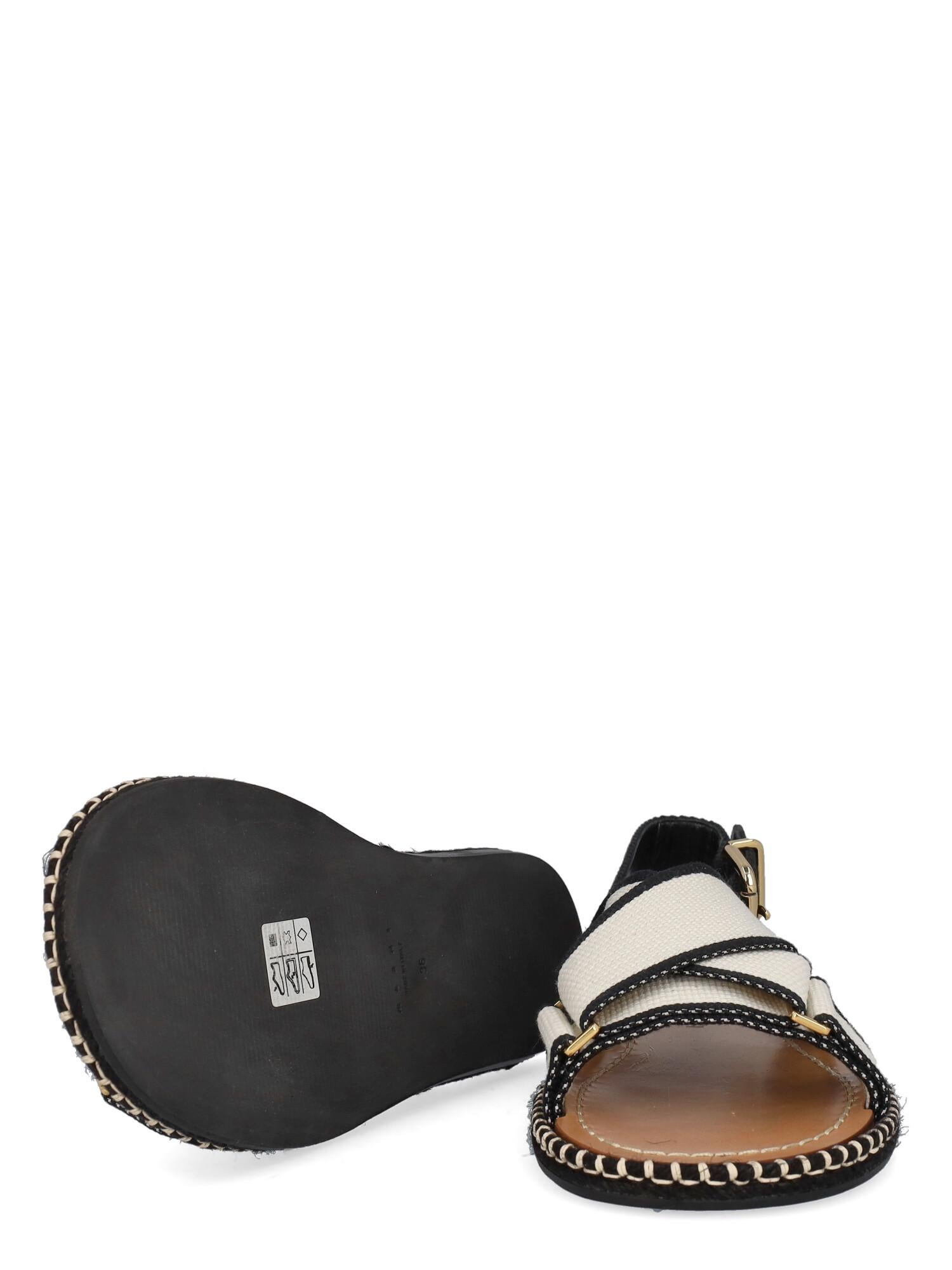 Women's Marni Women Sandals Black, White Fabric EU 36 For Sale