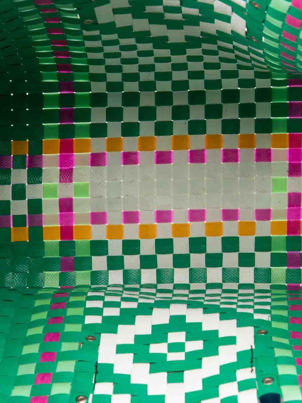 Marni Women's Green Woven Wicker Tote Bag 2