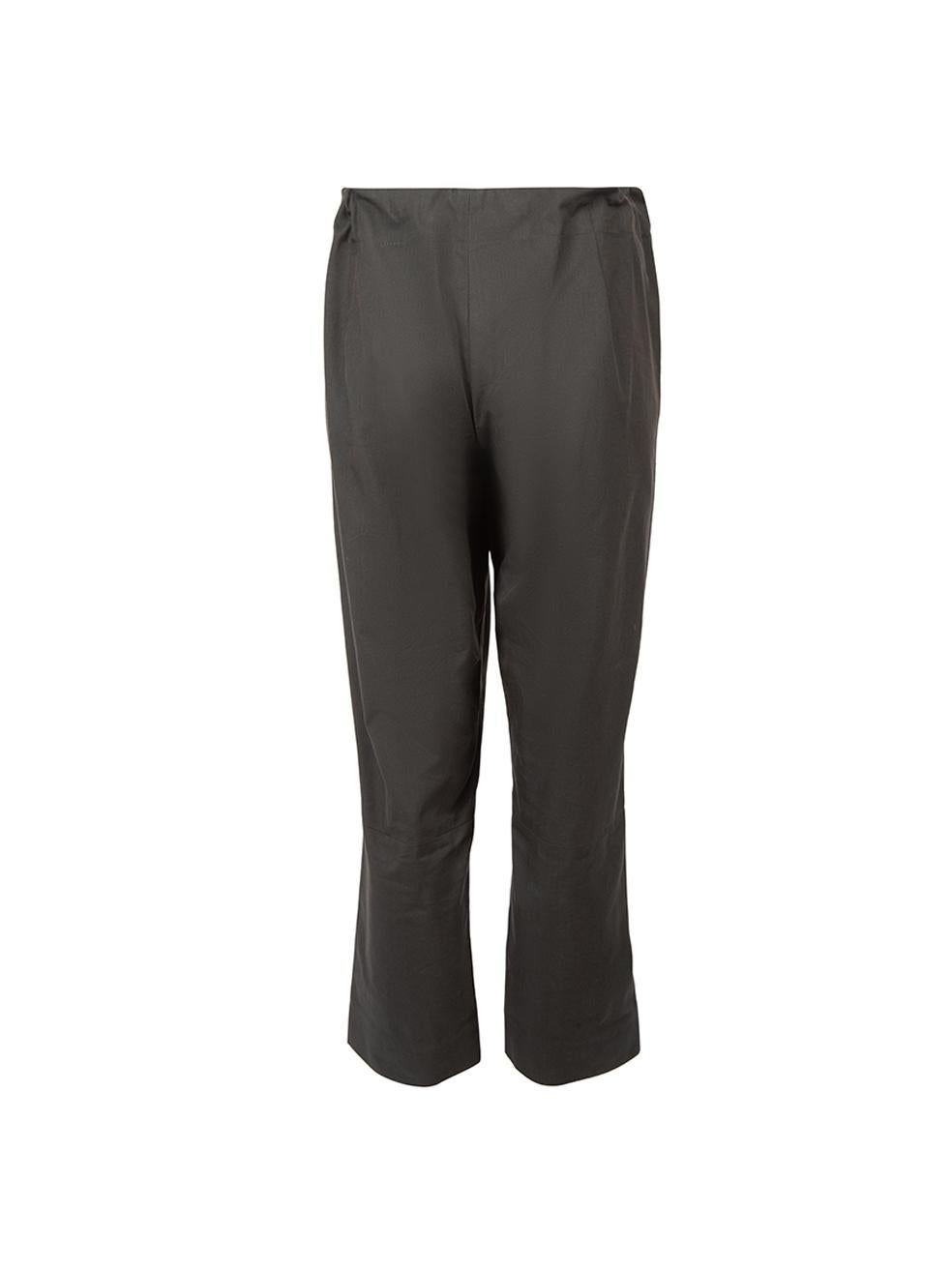 Marni Women's Grey Cropped Straight Leg Trousers In Good Condition For Sale In London, GB