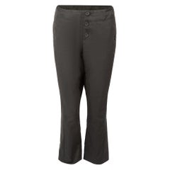 Marni Women's Grey Cropped Straight Leg Trousers