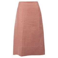 Marni Women's Pink Tartan Embroidered Knee Length Skirt