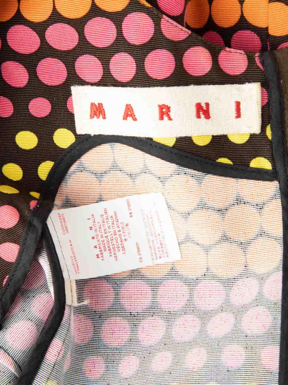 Marni Women's Polkadot Printed Sleeveless Peplum Top In Good Condition For Sale In London, GB