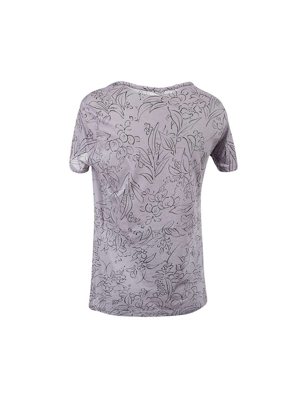 Marni Women's Purple Printed Short Sleeve T-Shirt In Good Condition For Sale In London, GB