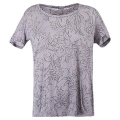 Marni Women's Purple Printed Short Sleeve T-Shirt