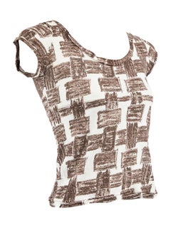 Marni Women's Weave Patterned Short Sleeve Top