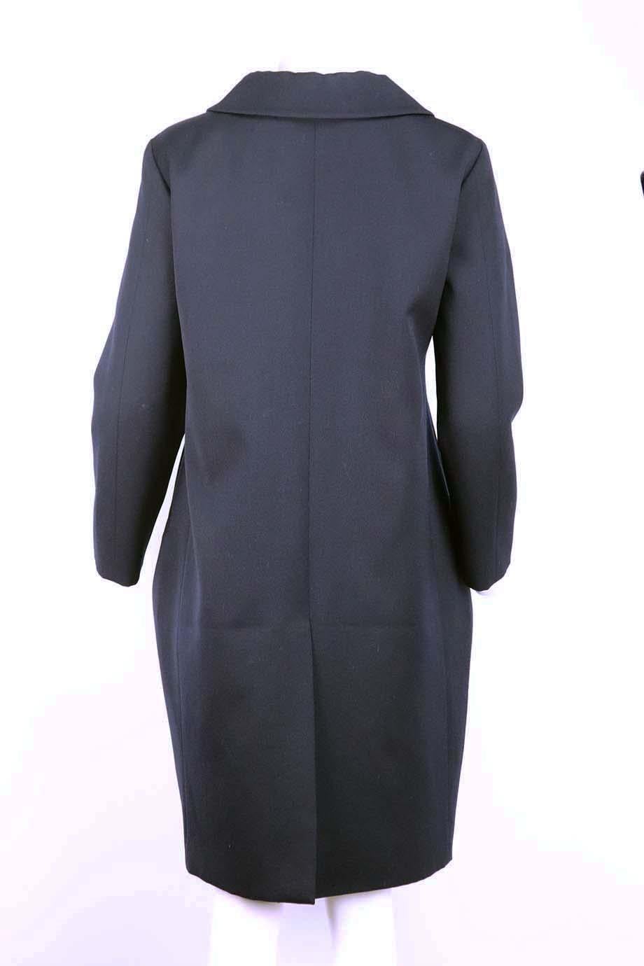 Black Marni Wool Blend Coat IT 40 UK 8 