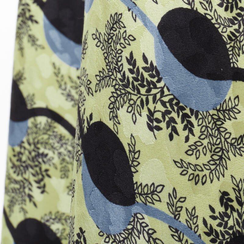 MARNI yellow paisley blue black geometric print belted wrap skirt IT40 S For Sale 4