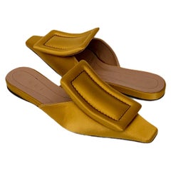 Marni Yellow Satin Mules