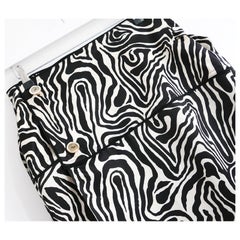 Marni Zebra Print Sateen Midi Skirt