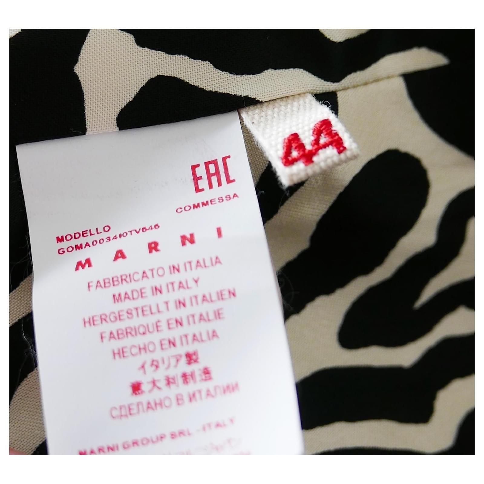 Marni Zebra Print Sateen Midi Skirt  For Sale 2